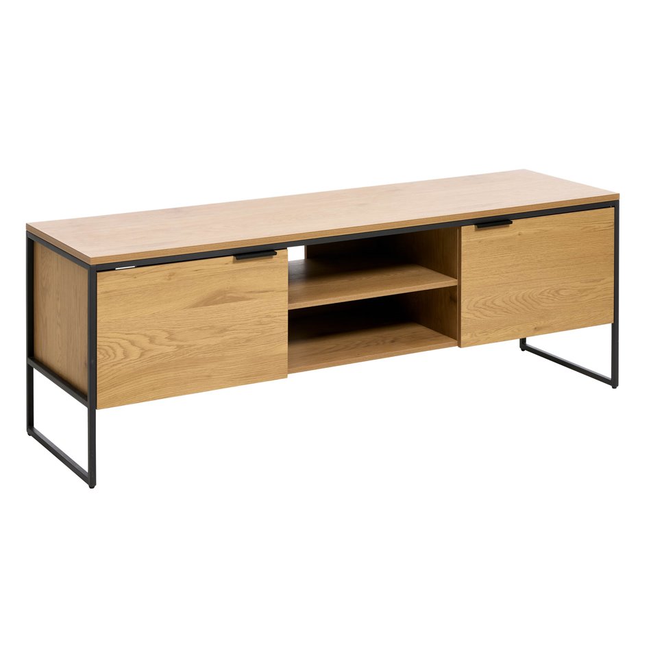 TV table Uncesura, natural color, MDF/metal, H55x155x45cm