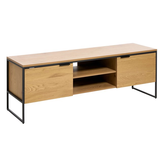 TV table Uncesura, natural color, MDF/metal, H55x155x45cm
