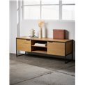 TV table Uncesura, natural color, MDF/metal, H55x155x45cm