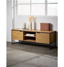 TV table Uncesura, natural color, MDF/metal, H55x155x45cm