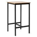 Bar Table Uncesura, natural color, MDF/metal, H105x60x60cm