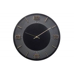 Wall clock Leonardo, black/gold, D49cm