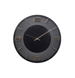 Настенные часы Leonardo, черный / золотой цвет, D49cm