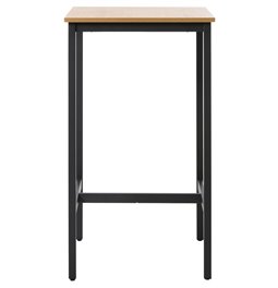 Bar Table Uncesura, natural color, MDF/metal, H105x60x60cm