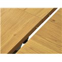 Extendable dining table Uncesura, natural/black, MDF/metal, 160-200x90cm H75cm