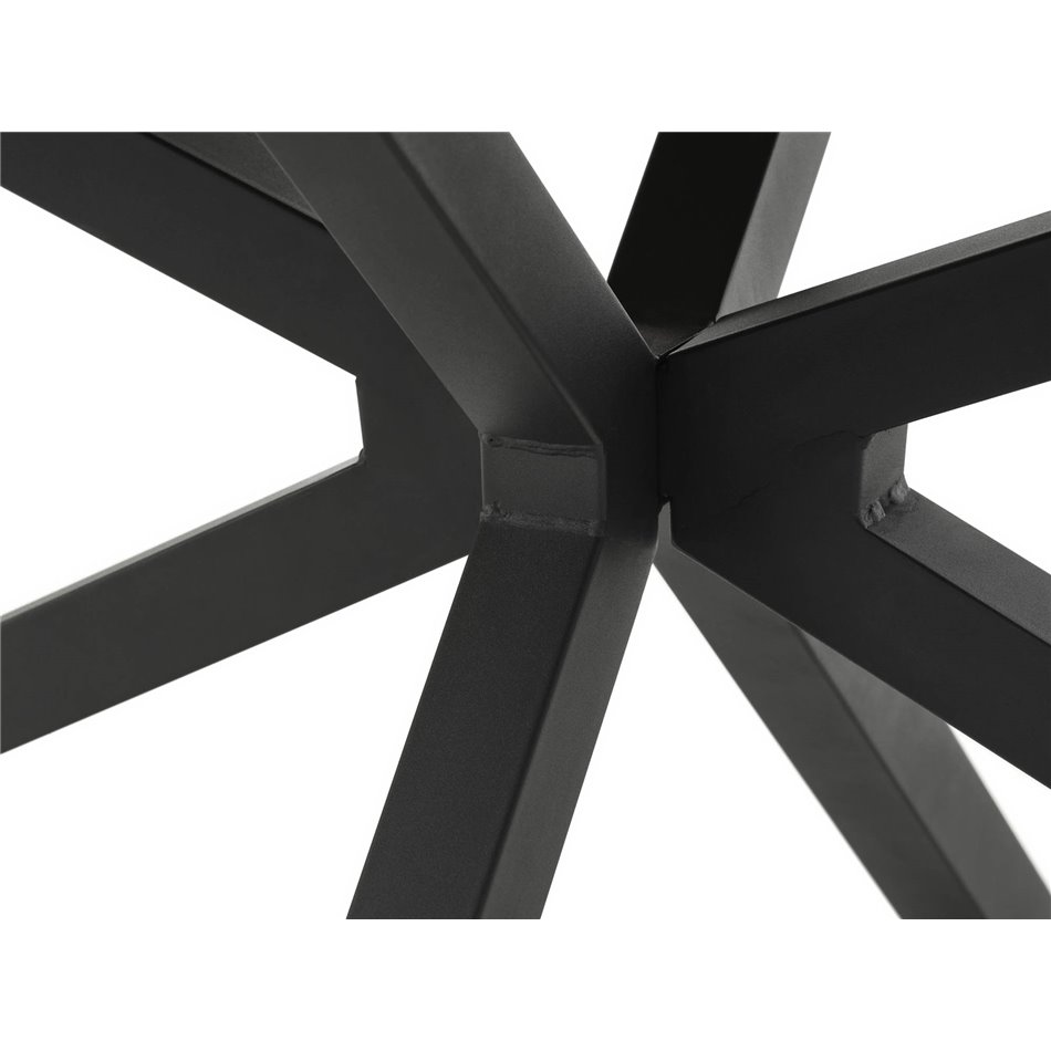 Extendable dining table Uncesura, natural/black, MDF/metal, 160-200x90cm H75cm