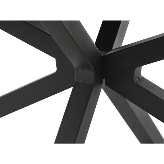 Extendable dining table Uncesura, natural/black, MDF/metal, 160-200x90cm H75cm