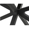 Extendable dining table Uncesura, natural/black, MDF/metal, 160-200x90cm H75cm