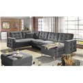 U shape sofa Elsgard U Reversible, Sawana 05, gray, H93x326x202cm