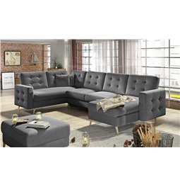 U shape sofa Elsgard U Reversible, Sawana 05, gray, H93x326x202cm