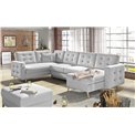 U shape sofa Elsgard U Reversible, Soft 17, eco leather, white, H93x326x202cm