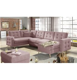 U shape sofa Elsgard U Reversible, Omega 91, pink, H93x326x202cm