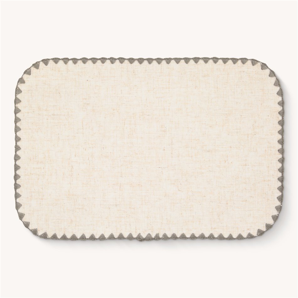 Placemat SET TABLE SANDRINE Grey, beige/grey, 45x30cm