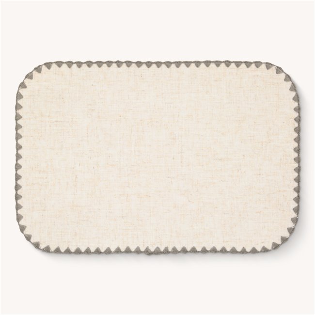 Placemat SET TABLE SANDRINE Grey, beige/grey, 45x30cm