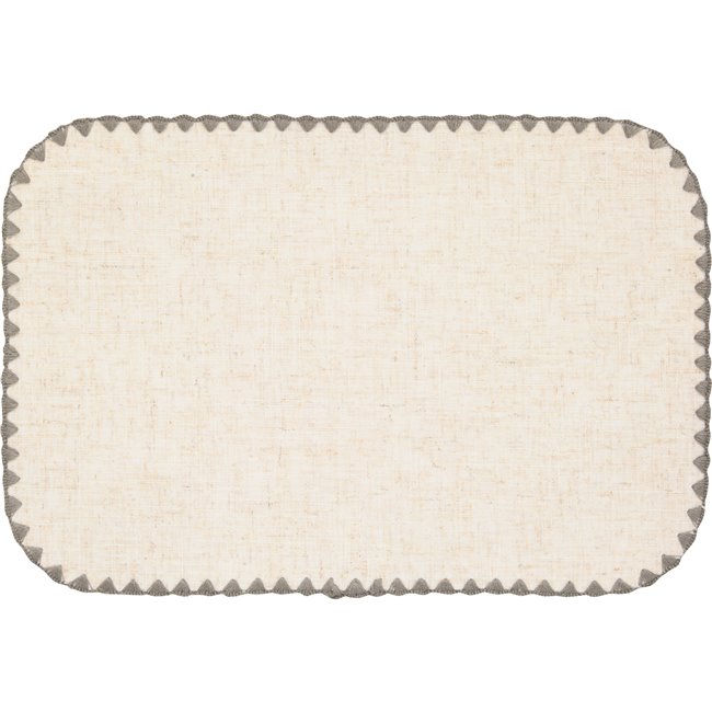 Placemat SET TABLE SANDRINE Grey, beige/grey, 45x30cm