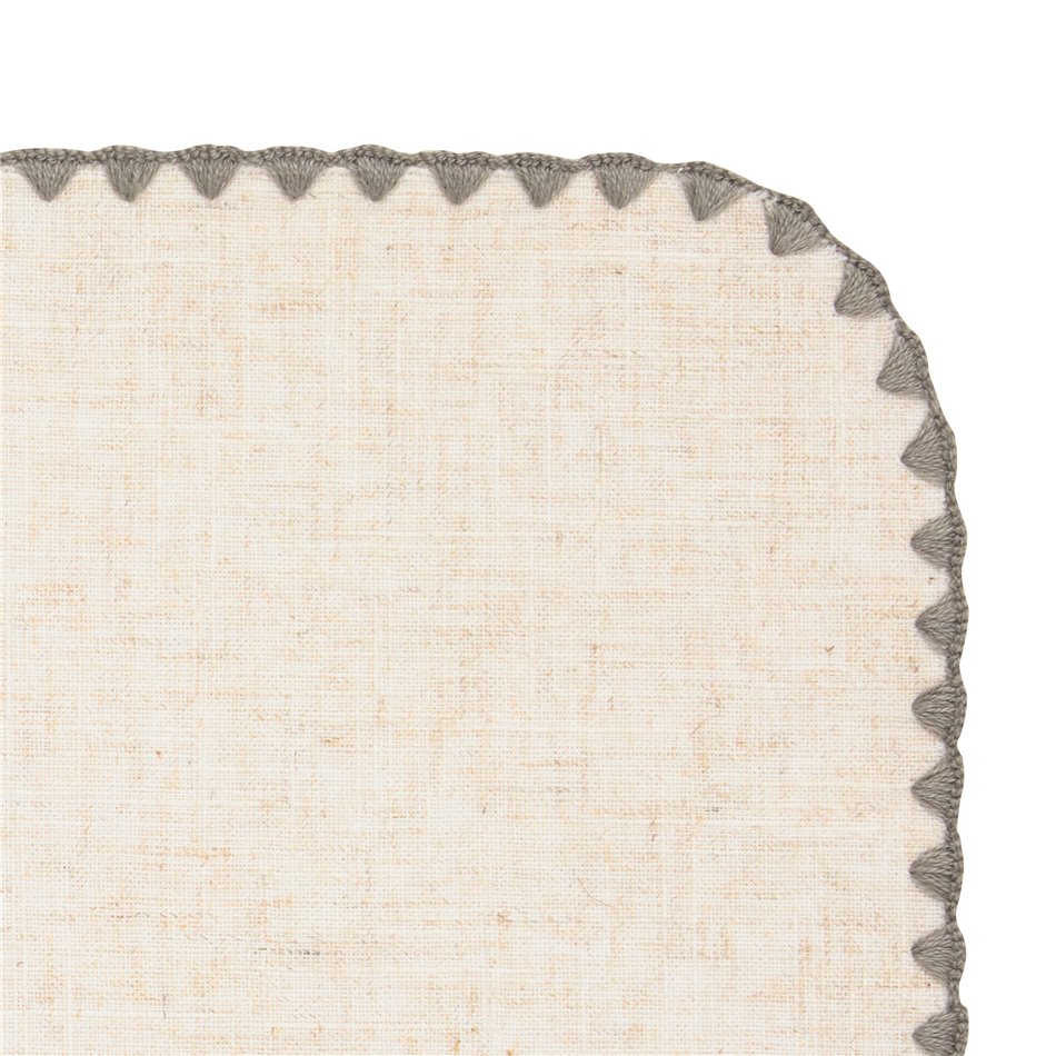 Placemat SET TABLE SANDRINE Grey, beige/grey, 45x30cm