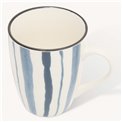 Mug Umami striped blue, 310ml, H10.1x11.6x8.1cm
