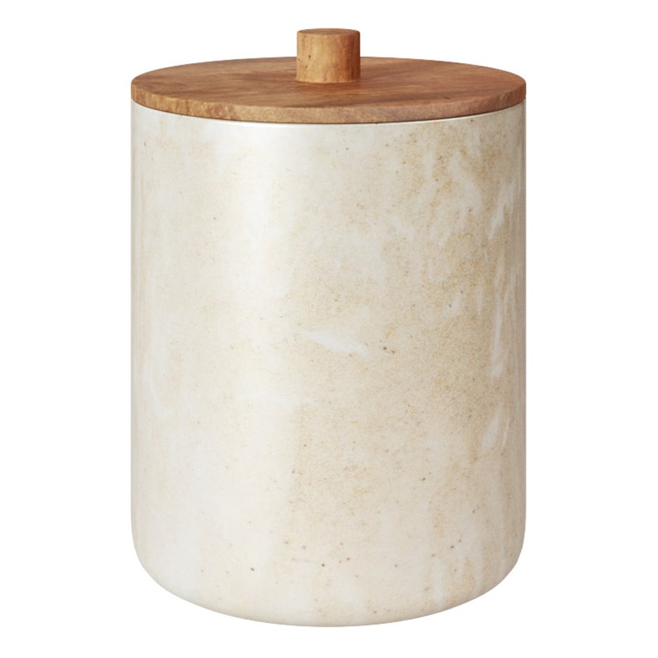 Dust bin with acacia wooden lid Come, 5L, H25.3cm, D18.5cm