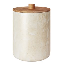 Dust bin with acacia wooden lid Come, 5L, H25.3cm, D18.5cm