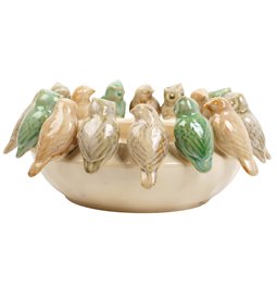 Decorative tray Colour Birds, H13.5cm, D34.7cm