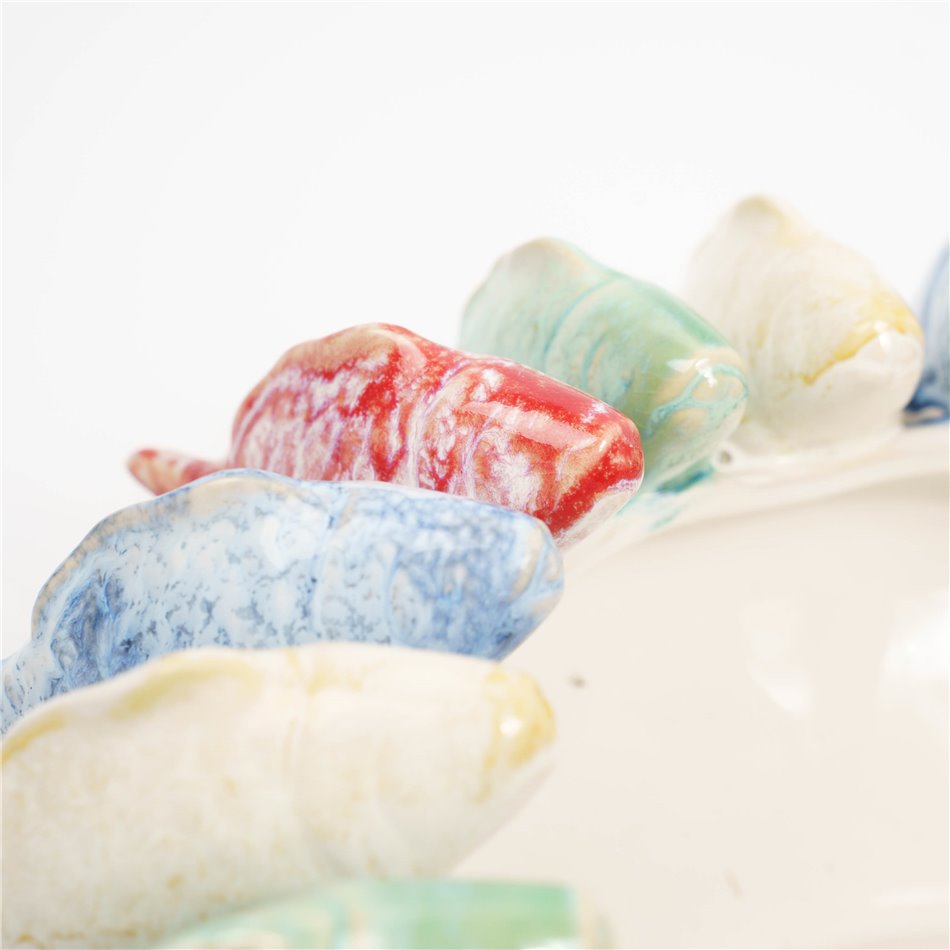 Decorative tray Colour fish, H13.5cm, D34.7cm