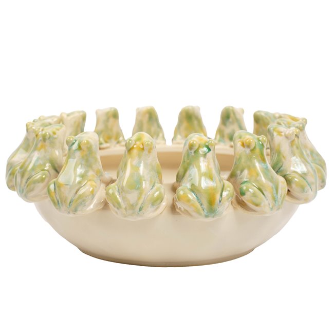 Decorative tray Frogs, H13cm, D32.5cm