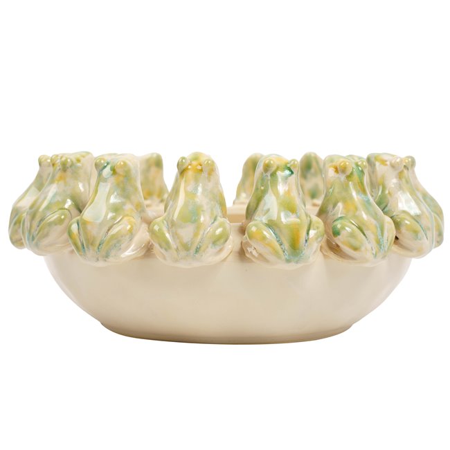 Decorative tray Frogs, H13cm, D32.5cm