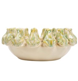 Decorative tray Frogs, H13cm, D32.5cm