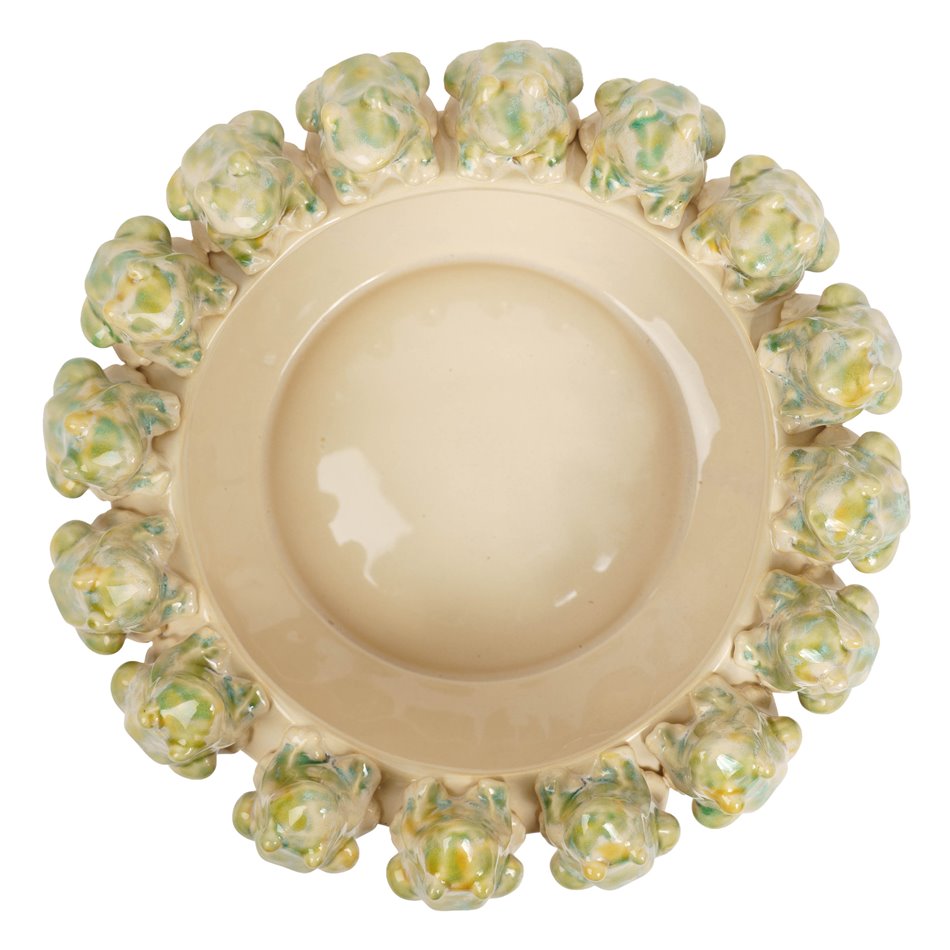 Decorative tray Frogs, H13cm, D32.5cm