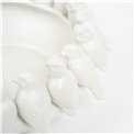Decorative tray White Birds, H15cm, D37.5cm