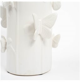Vase Butterfly white, H30.5cm, D16cm