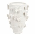 Vase Butterfly, white, H33.5cm, D24cm