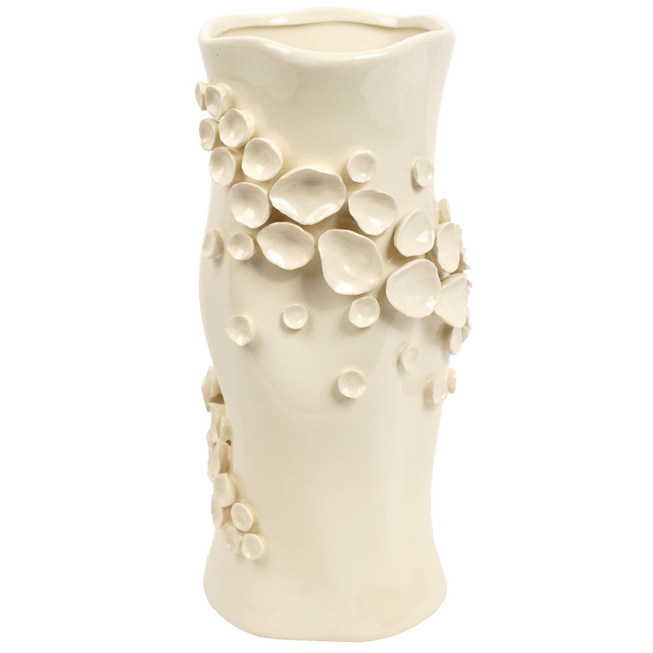 Vase Coloured dots, cream, H32cm, D14.3cm