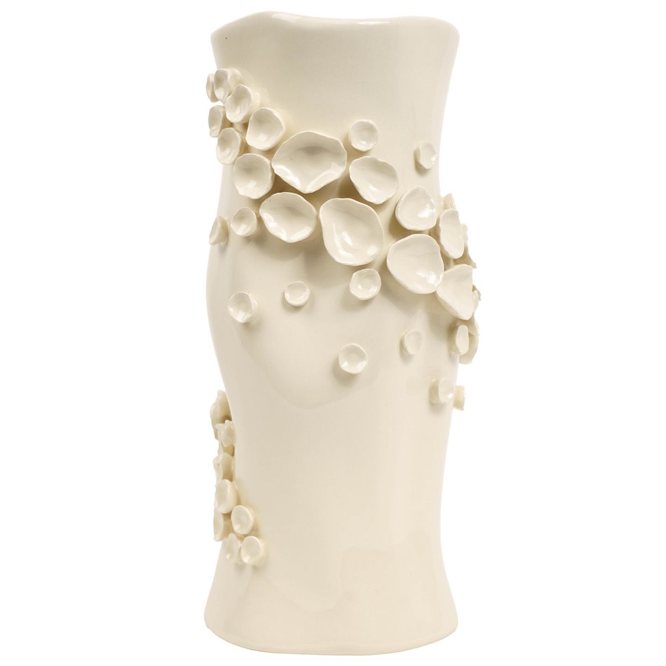 Vase Coloured dots, cream, H32cm, D14.3cm