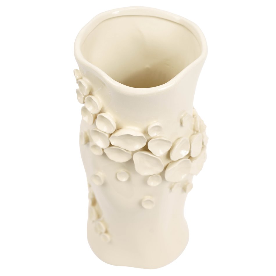 Vase Coloured dots, cream, H32cm, D14.3cm