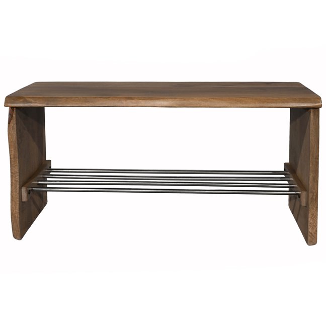 Shoes rack Safara, mango wooden/metal, H40x80x30cm