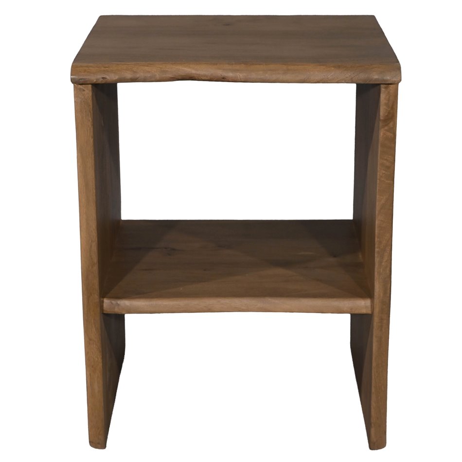 Bedside shelf Saetre, mango wooden, H60x46x40cm