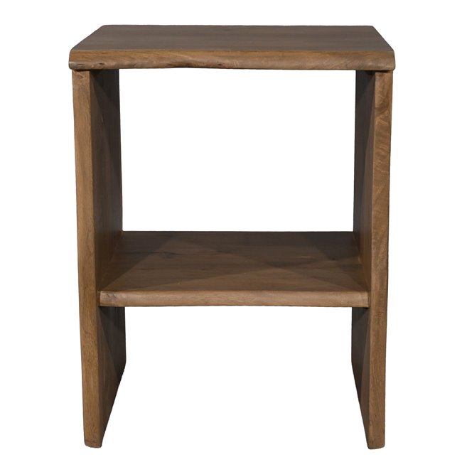 Bedside shelf Saetre, mango wooden, H60x46x40cm