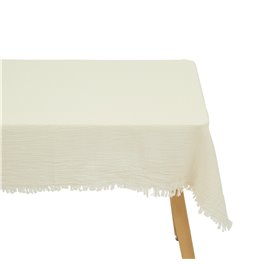 Tablecloth Gaze, warm white, cotton, 150x250cm