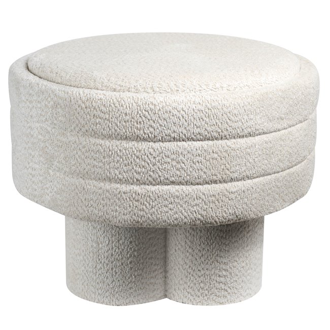 Pouf with storage Magari, beige, H49cm, D63cm
