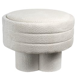 Pouf with storage Magari, beige, H49cm, D63cm