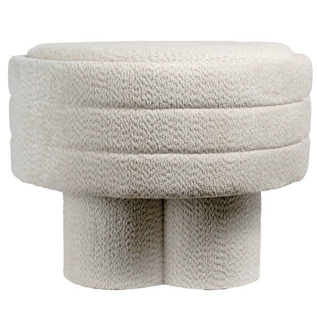 Pouf with storage Magari, beige, H49cm, D63cm