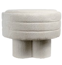Pouf with storage Magari, beige, H49cm, D63cm