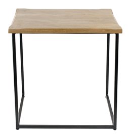 Side table Sagora L, mango wood/metal, 45x30cm H45cm