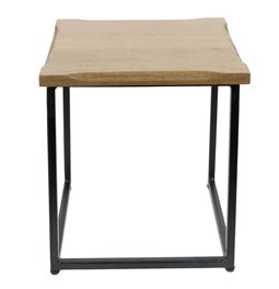 Side table Sagora S, mango wood/metal, 29x26cm H31cm