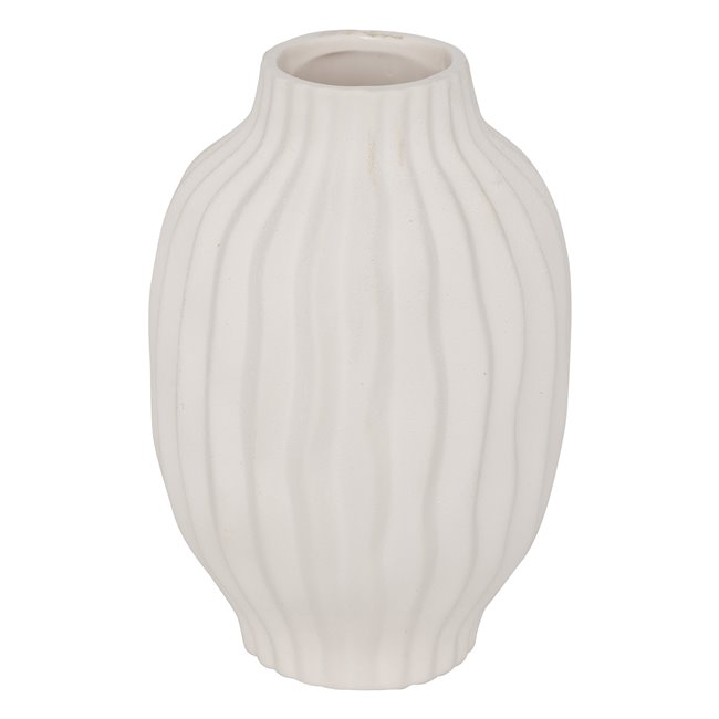 Vase Fernand, ceramic, white, H22cm, D15cm