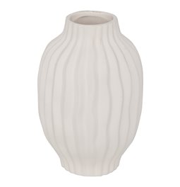 Vase Fernand, ceramic, white, H22cm, D15cm