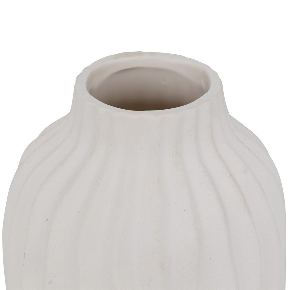 Vase Fernand, ceramic, white, H22cm, D15cm