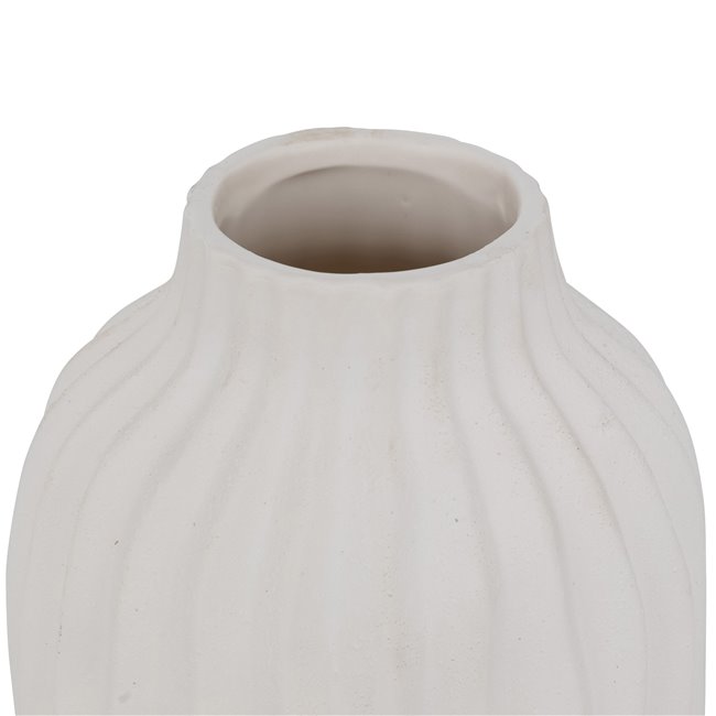 Vase Fernand, ceramic, white, H22cm, D15cm