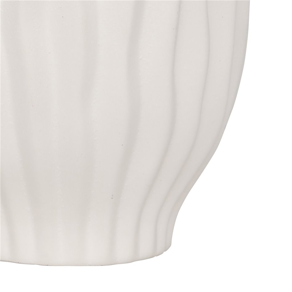Vase Fernand, ceramic, white, H22cm, D15cm